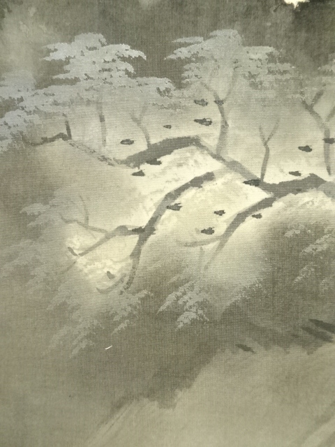 骨董品　日本絵　景色図　掛軸　絹本　肉筆　茶掛 骨董品 日本絵 景色図 掛軸 絹本 肉筆 茶掛 骨董品日本絵景色図